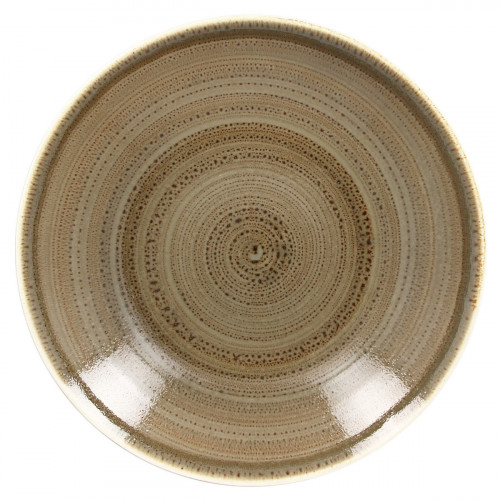 Assiette coupe creuse rond brun porcelaine vitrifiée Ø 25,9 cm Twirl Rak