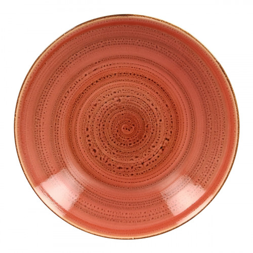 Assiette coupe creuse rond orange porcelaine vitrifiée Ø 25,9 cm Twirl Rak