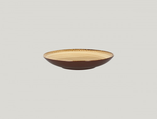 Assiette coupe creuse rond beige porcelaine vitrifiée Ø 22,2 cm Twirl Rak
