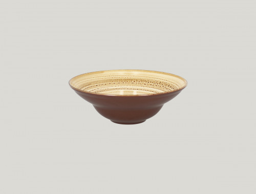 Assiette extra creuse rond beige porcelaine vitrifiée Ø 22,7 cm Twirl Rak