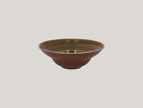 Assiette extra creuse rond brun porcelaine vitrifiée Ø 22,7 cm Twirl Rak