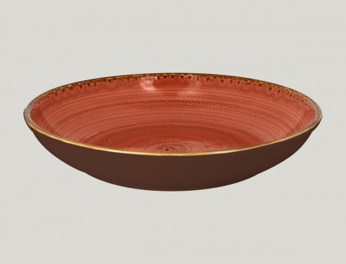 Assiette coupe creuse rond orange porcelaine vitrifiée Ø 36,2 cm Twirl Rak