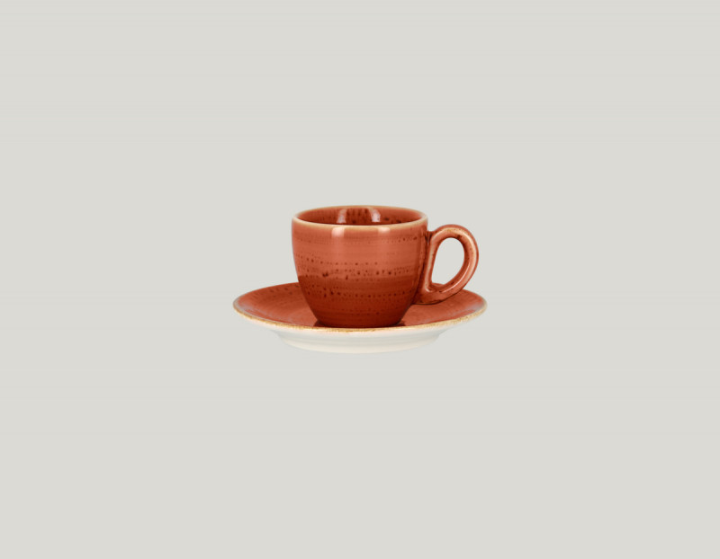Tasse à expresso orange porcelaine vitrifiée 8 cl Ø 6,5 cm Twirl Rak