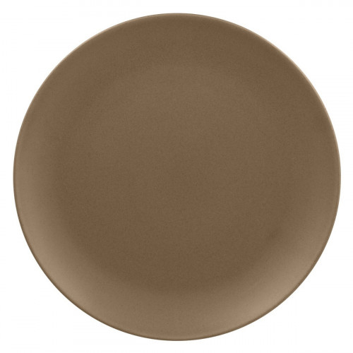 Assiette coupe plate rond marron porcelaine vitrifiée Ø 24 cm Genesis Rak