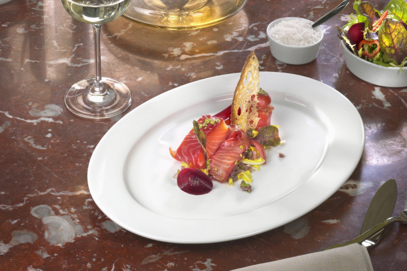 Plat blanc porcelaine vitrifiée 35,7 cm Access Rak