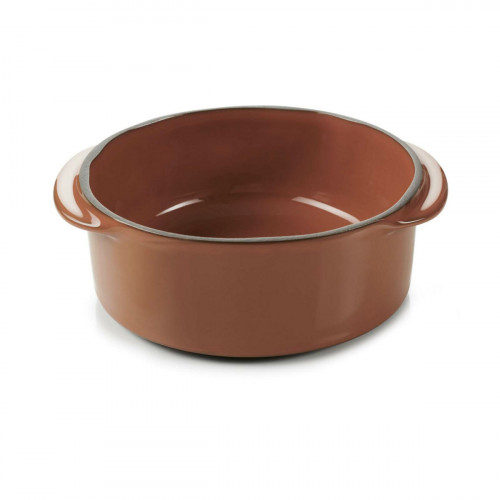 Cocotte sans couvercle rond rouge porcelaine culinaire Ø 12 cm Caractère Revol