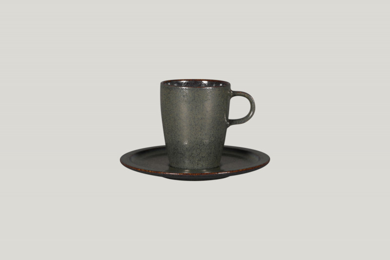 Sous tasse rond noir porcelaine Ø 16,3 cm Rakstone Ease Rak