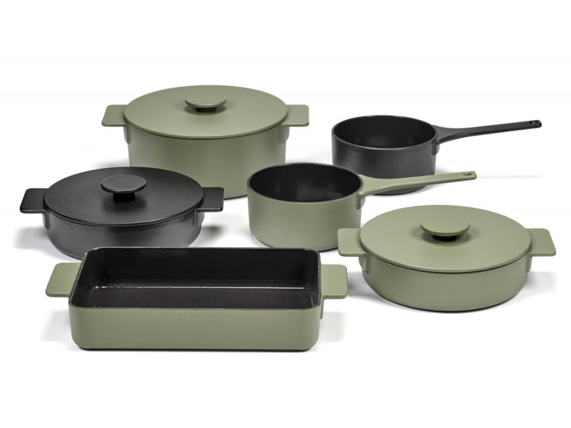 Cocotte fonte d'acier Sans revêtement Avec couvercle Ø 20 cm 12 cm 200 cl Surface Serax
