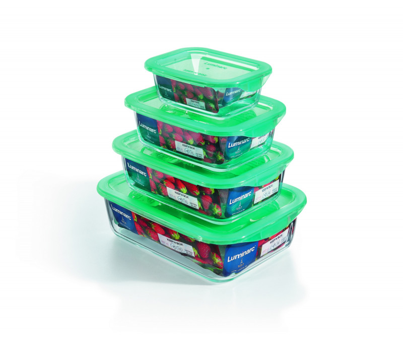 Boîte avec couvercle hermétique rectangulaire transparent verre trempé 20,5 cm Keep'n Box Luminarc
