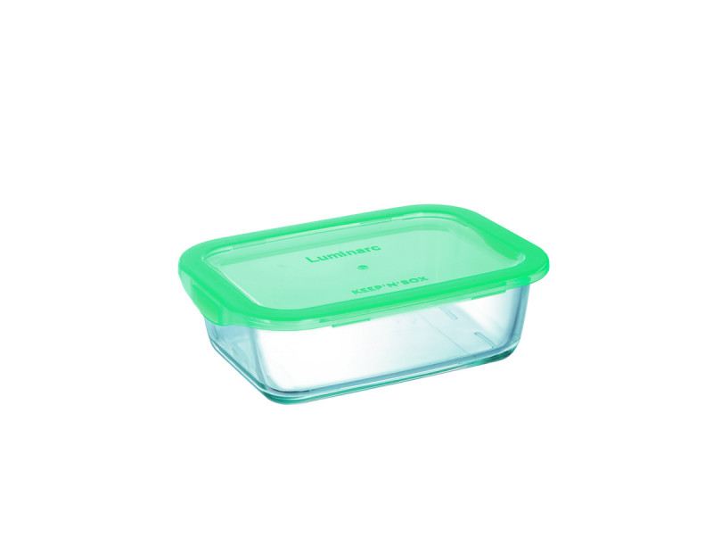 Boîte avec couvercle hermétique rectangulaire transparent verre trempé 17,9 cm Keep'n Box Luminarc