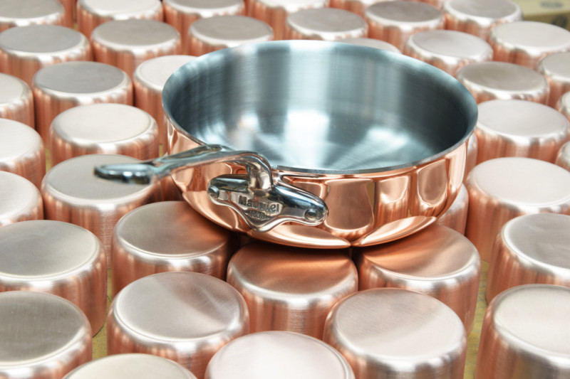 Sauteuse droite cuivre inox Ø 16 cm 5 cm 1 L M'150b Mauviel