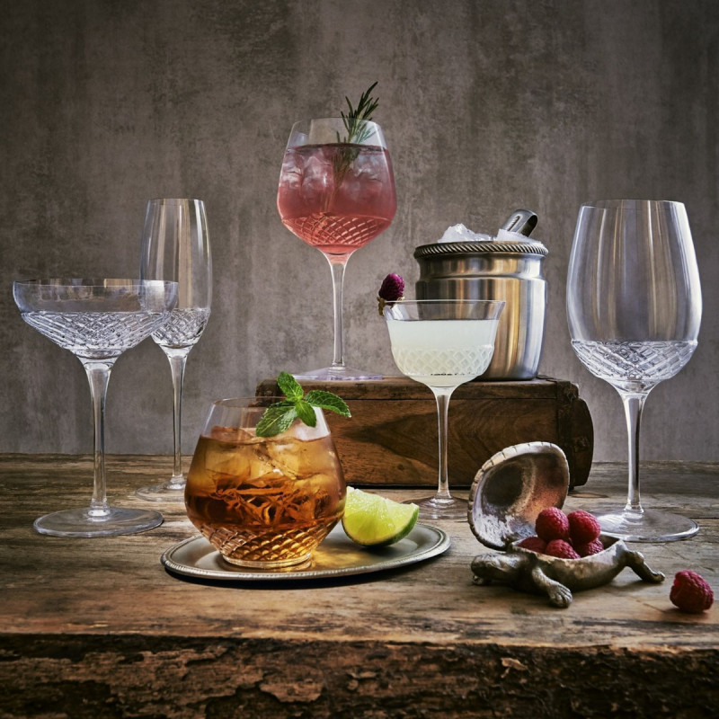 Verre à cocktail fizz verre cristallin 26 cl Roma 1960 Luigi Bormioli
