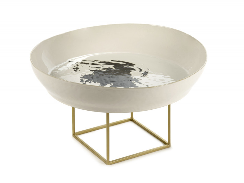 Rehausse carré or acier Ø 25 cm Feast By Ottolenghi Serax