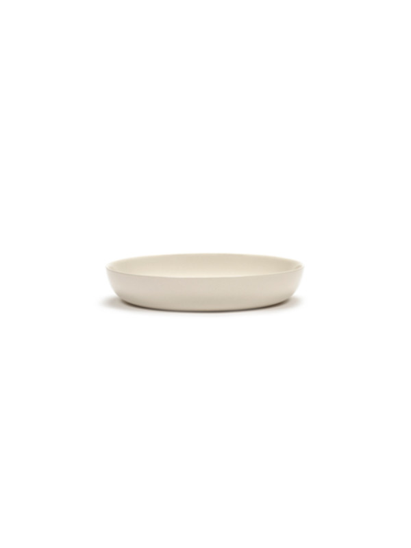Assiette plate rond blanc poivron noir grès émaillé Ø 22 cm Feast By Ottolenghi Serax