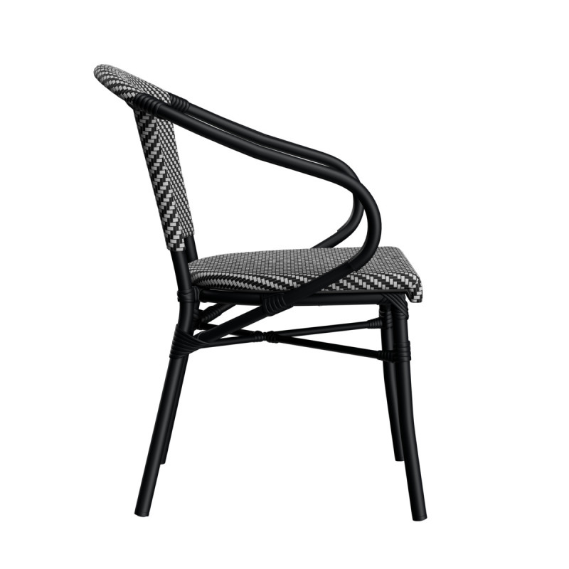 Fauteuil noir 84x56x59 cm Trocadero