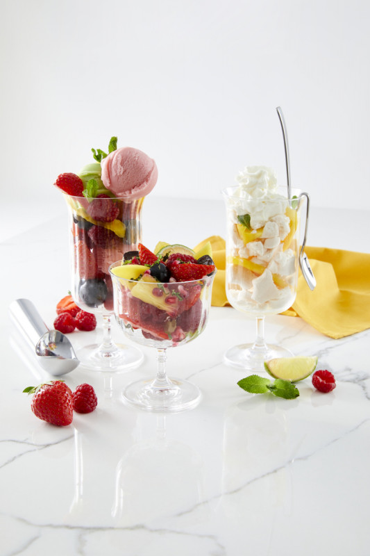 Coupe dessert transparent verre cristallin Ø 9,1 cm Rims Rak