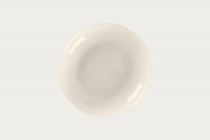 Assiette coupe creuse rond ivoire porcelaine bone china Ø 22,9 cm Fedra Rak