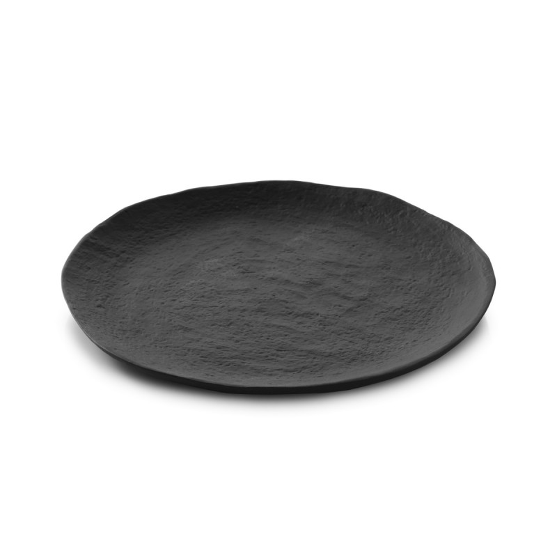 Assiette plate Noir brut porcelaine Ø 15,5 cm Yli Revol