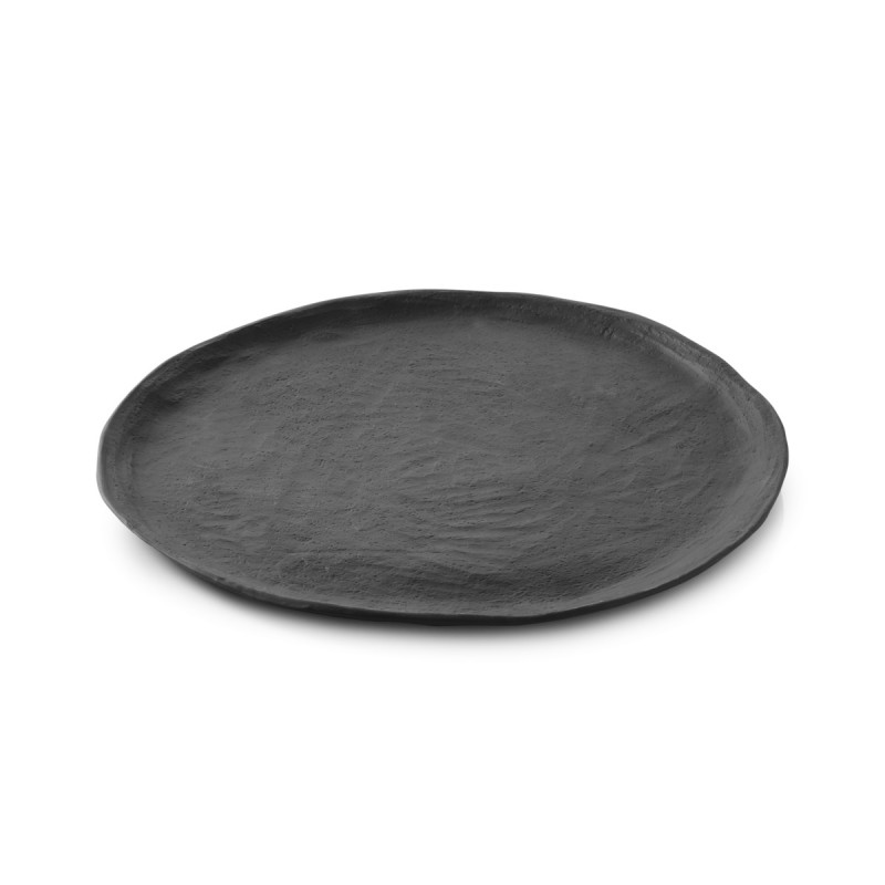 Assiette plate Noir brut porcelaine Ø 26,5 cm Yli Revol