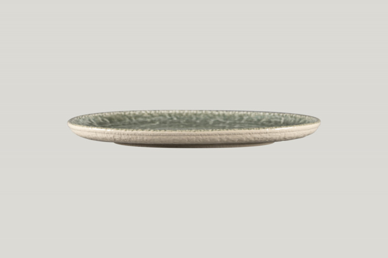 Plat coupe ovale Sage porcelaine 28 cm Krush Rak