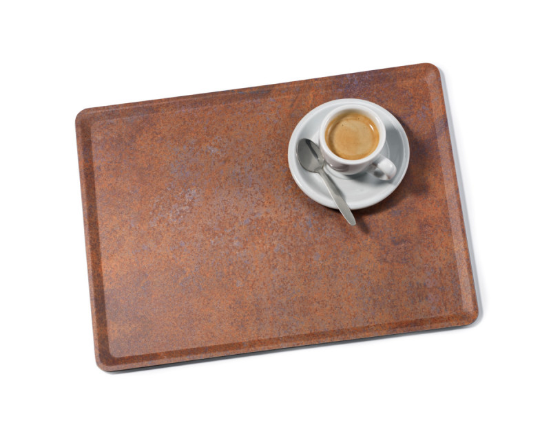Plateau bois rouille 37x28 cm Slim Platex