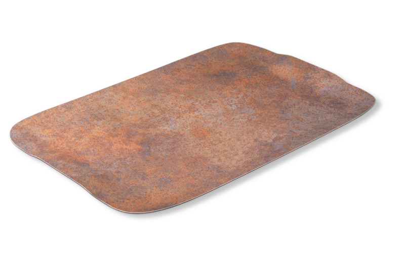 Plateau bois rouille 41x29 cm Papillon Platex