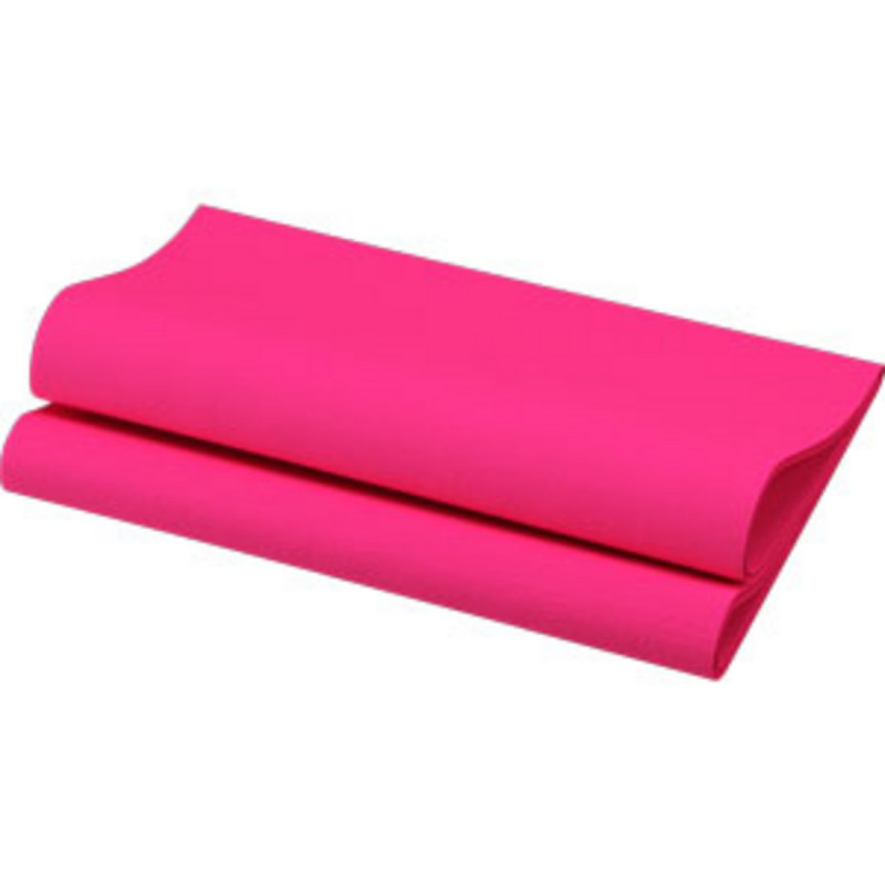 Serviette fuschia non tissé 40x40 cm Bio Dunisoft Duni (60 pièces)