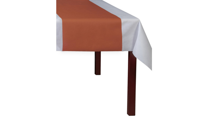 Rouleau tête à tête terracotta plastique 0,4x24 m