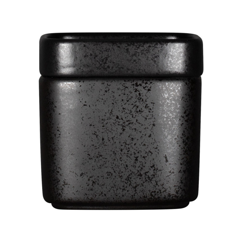 Sucrier carré noir porcelaine 23 cl 8 cm Fractal Rak