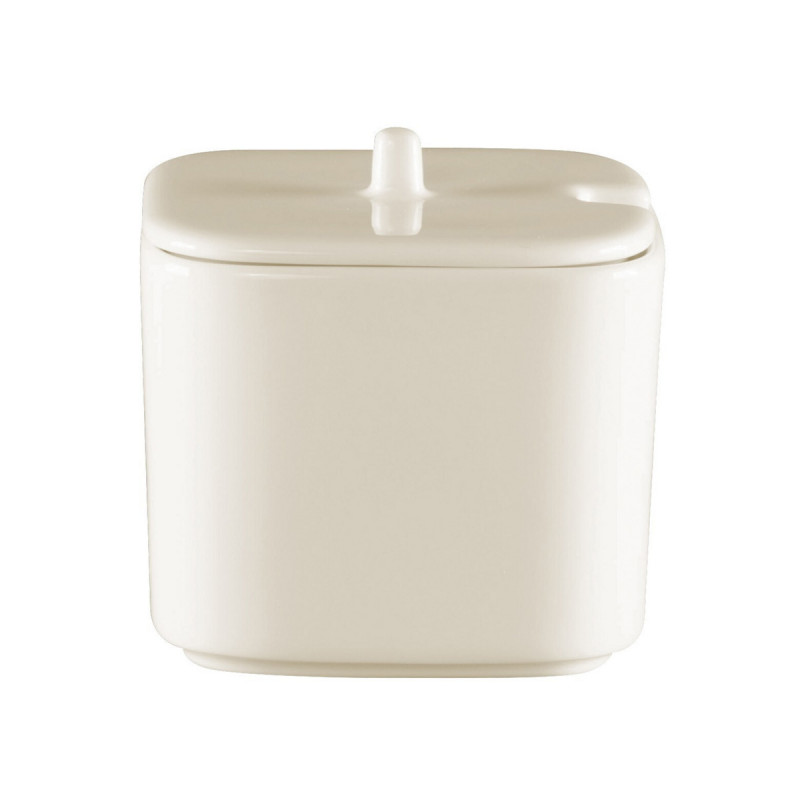 Sucrier carré blanc porcelaine 23 cl 8 cm Fractal Rak