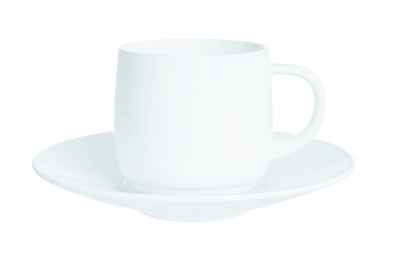 Sous tasse rond blanc verre opal Ø 12 cm Intensity Baril Arcoroc