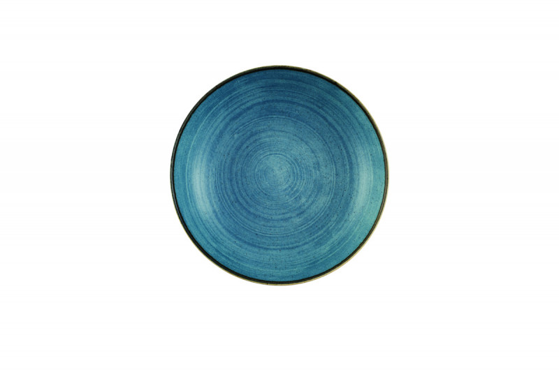 Assiette creuse rond Raw Teal porcelaine vitrifiée Ø 24,8 cm Stonecast Raw Churchill