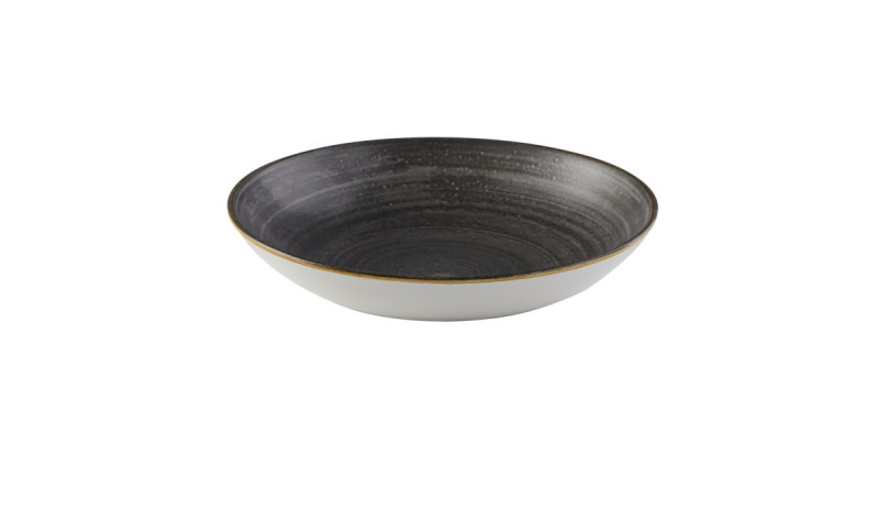 Assiette coupe rond Raw Black porcelaine vitrifiée Ø 26 cm Stonecast Raw Churchill