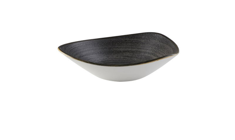 Bol triangulaire Raw Black porcelaine vitrifiée 23,5 cm Stonecast Raw Churchill