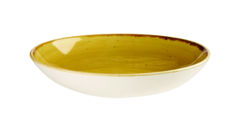 Assiette coupe rond Mustard porcelaine vitrifiée Ø 32,4 cm Stonecast Churchill