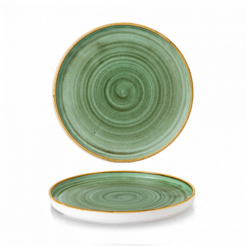 Assiette à bord droit rond Samphire porcelaine vitrifiée Ø 26 cm Stonecast Churchill