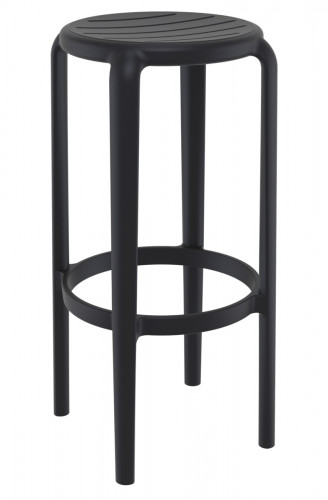 Tabouret de bar de terrasse noir Ø 34 cm 75 cm Tom Flexmob