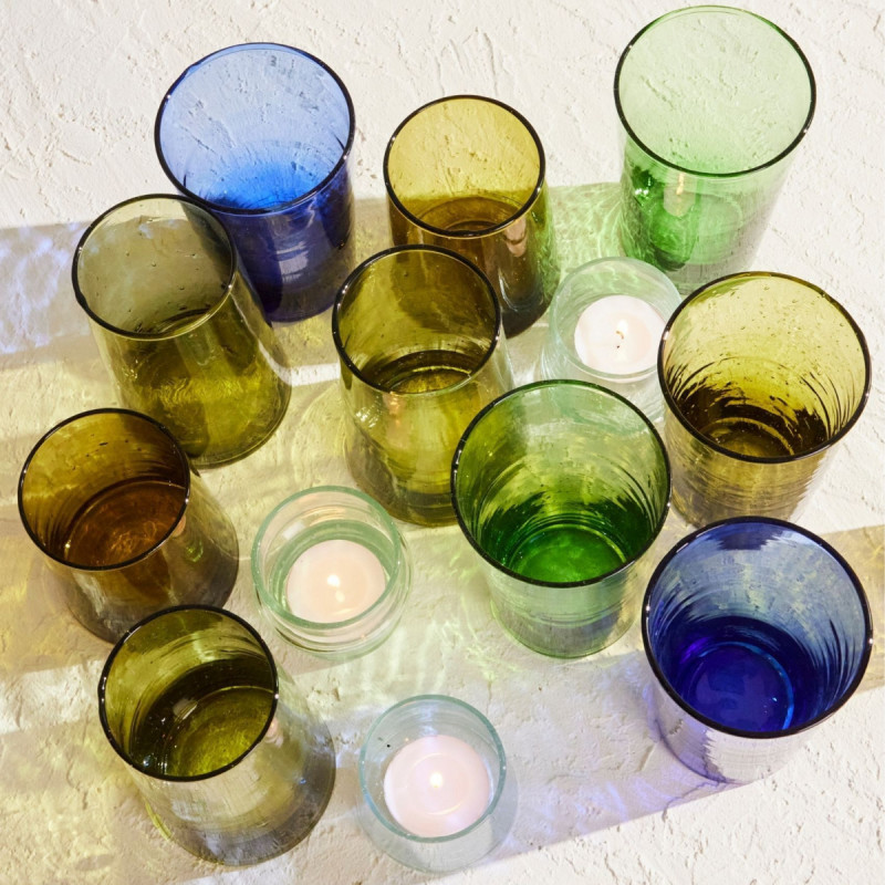 Gobelet forme basse ambre verre recyclé 25 cl Lily Pro.mundi