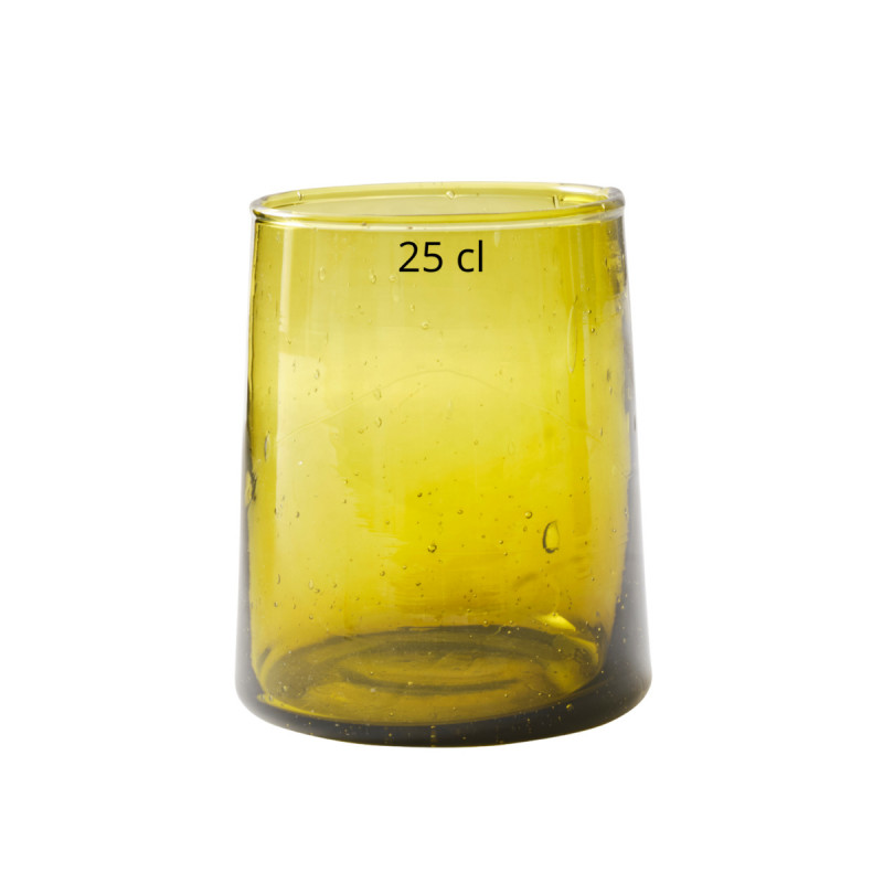 Gobelet forme basse ambre verre recyclé 25 cl Lily Pro.mundi