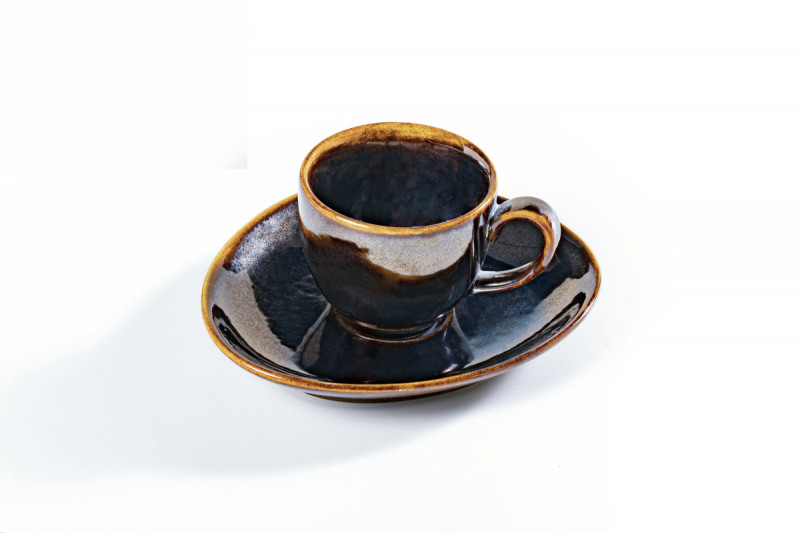 Tasse à expresso rond Or porcelaine 9 cl 8,48 cm Tama Astera