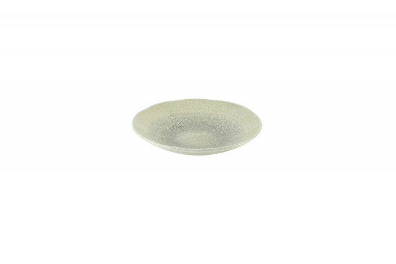 Assiette creuse irrégulier vert porcelaine vitrifiée Ø 21 cm Harvest Grain Dudson