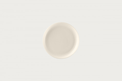 Assiette coupe plate rond blanc porcelaine bone china Ø 17,9 cm Spectra Rak