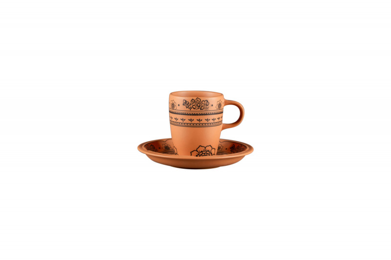 Sous tasse à café/thé rond Tero Décor Alexandria porcelaine Ø 15 cm Earth Rak