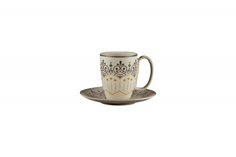 Sous tasse à café/thé rond Argila Décor Cartagena porcelaine Ø 17 cm Earth Rak