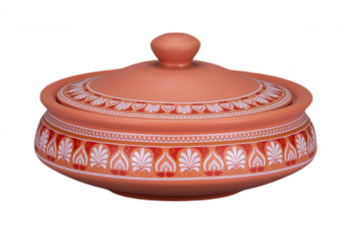 Bol avec couvercle rond baantna tero Décor Rangeen porcelaine Ø 15,5 cm Earth Rak