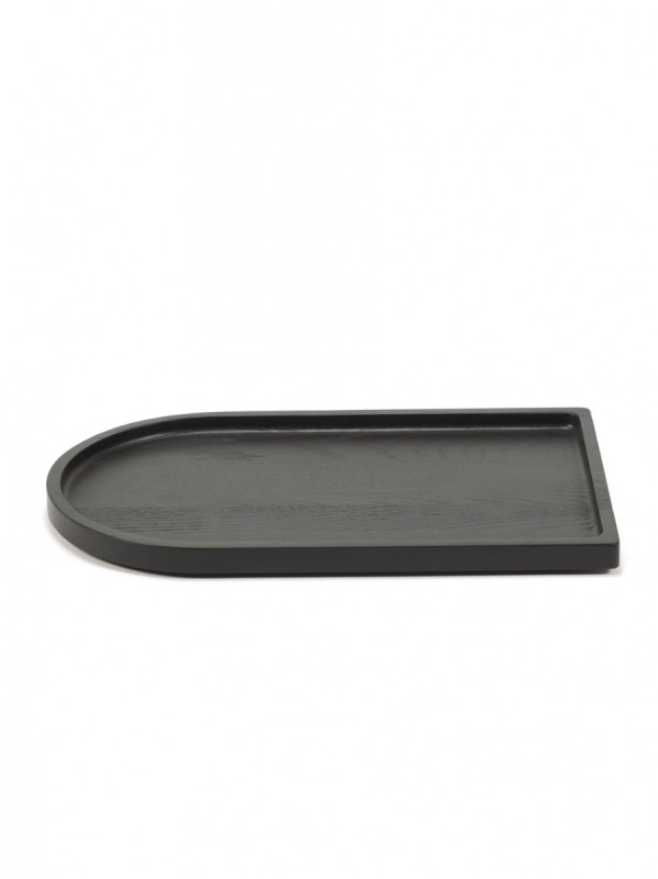 Assiette à bord droit rectangulaire ébène bois 45 cm La Mère Serax
