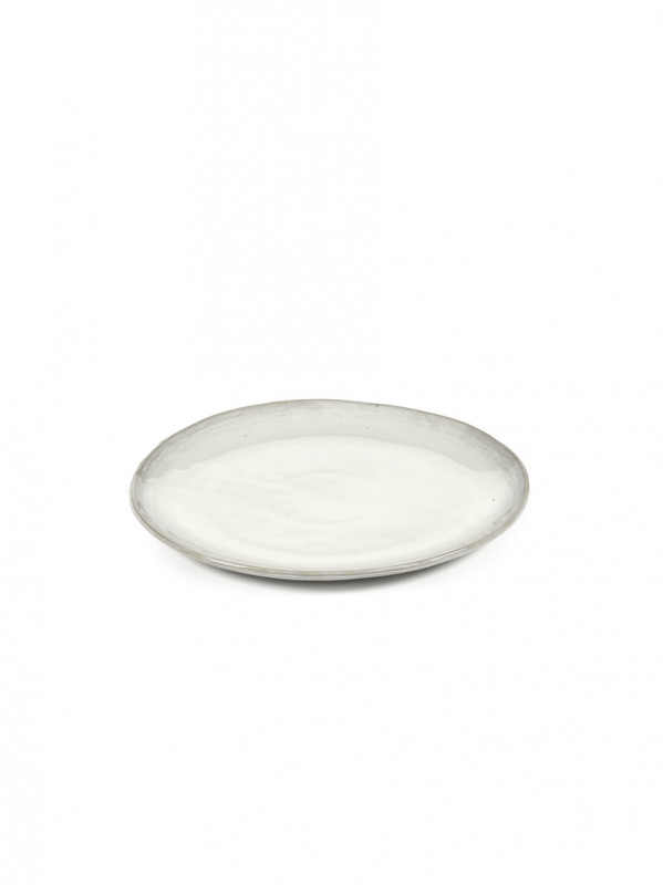 Assiette coupe plate rond écru grès émaillé 25x25 cm La Mère Serax