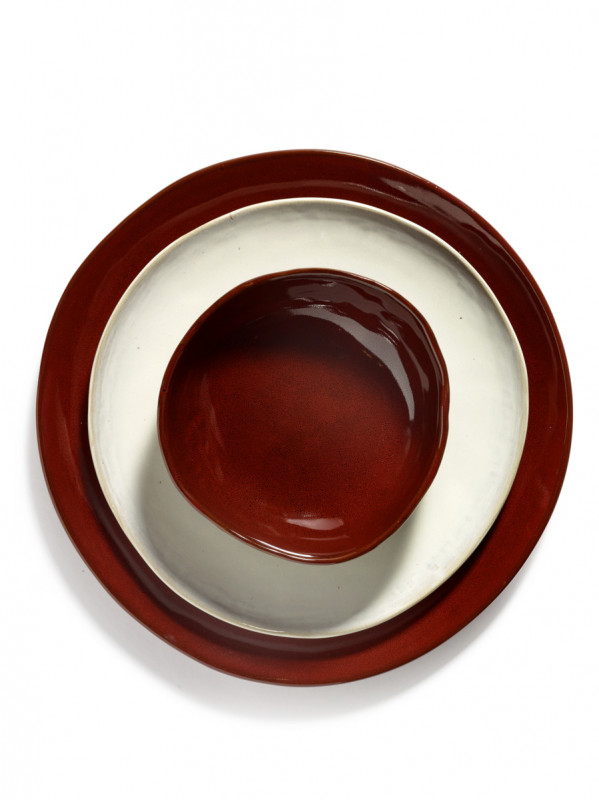 Assiette coupe plate rond écru grès émaillé 25x25 cm La Mère Serax