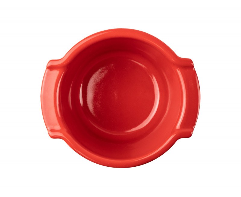 Plat à four rond rouge porcelaine Ø 11 cm Appolia Peugeot Saveurs
