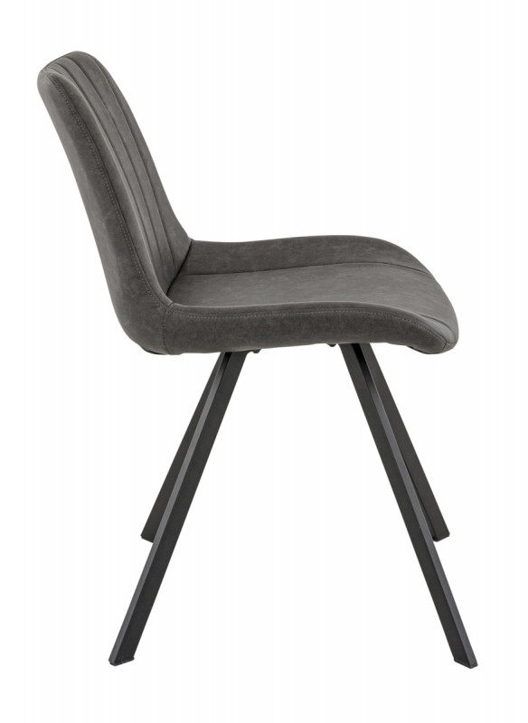 Chaise d'intérieur gris anthracite 78x49x61 cm Jacob